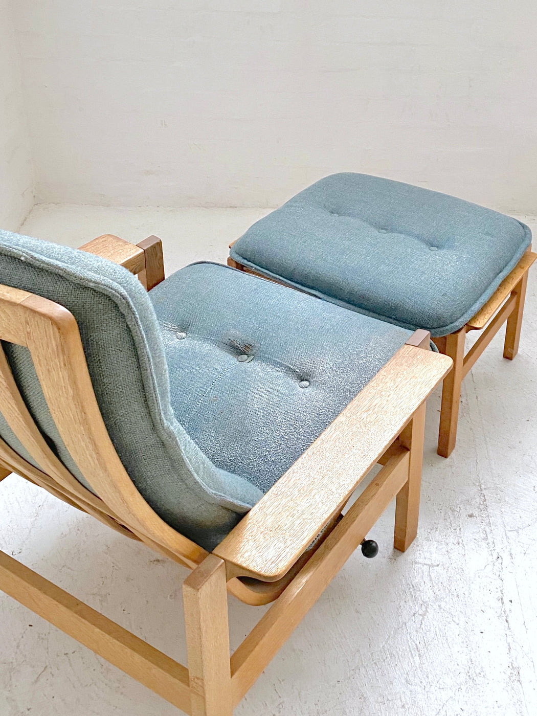 Danish Oak Armchair & Footstool
