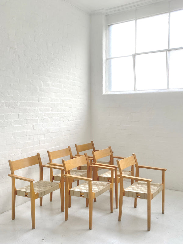 Set of six Hans J. Wegner 'Koldinghus' Armchairs