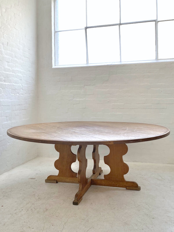 Rustic Danish Oak Dining Table