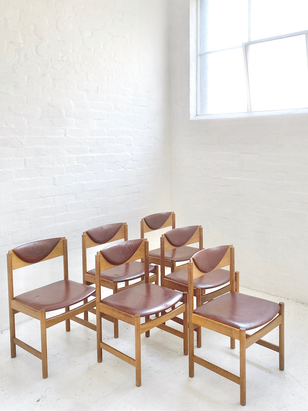 Set of Six Danish Oak Dining Chairs