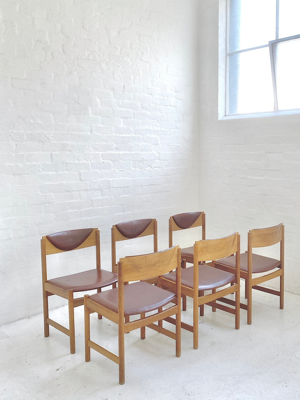 Set of Six Danish Oak Dining Chairs
