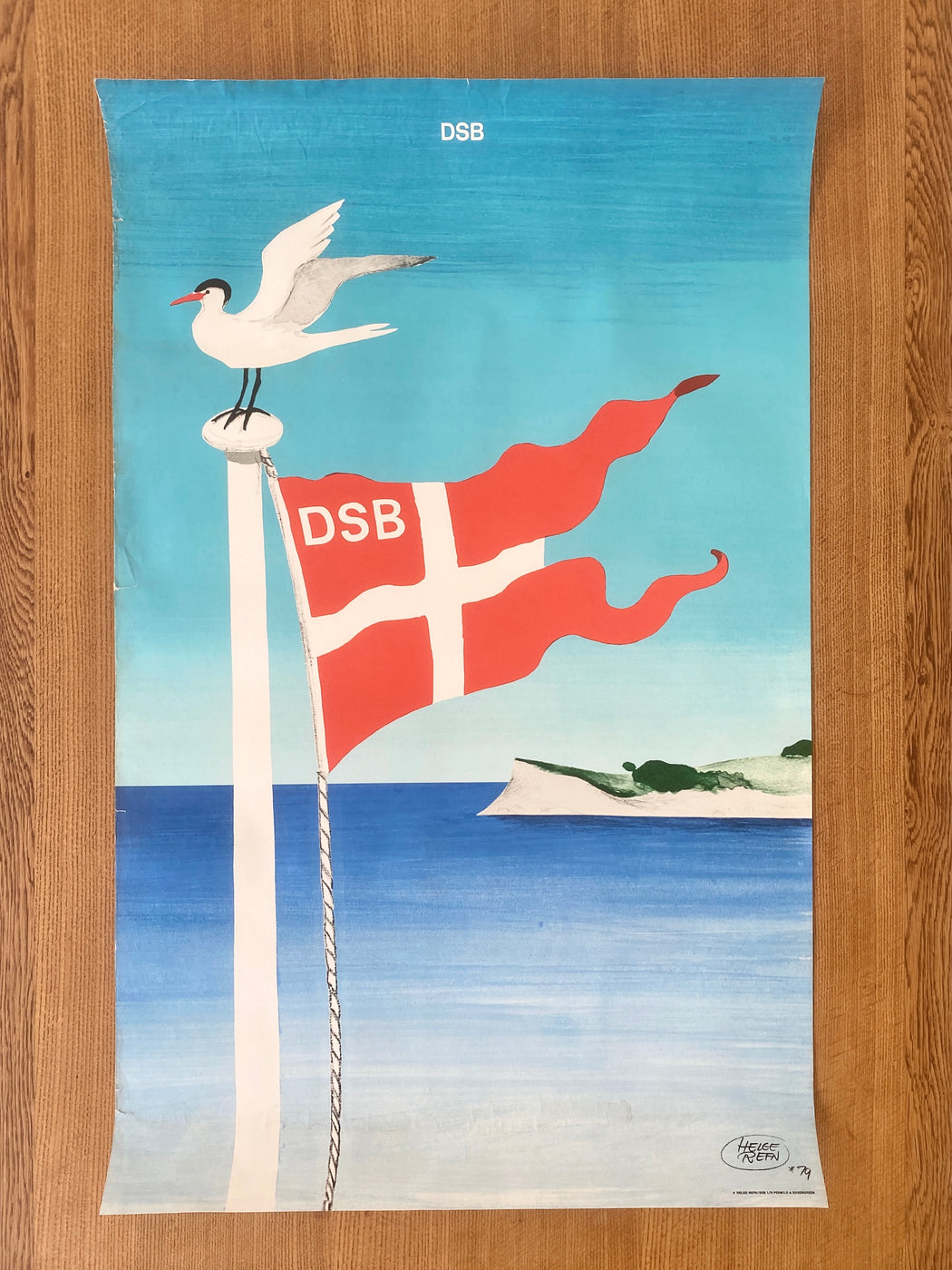 Helge Refn 1979 DSB 'Ferry' Poster