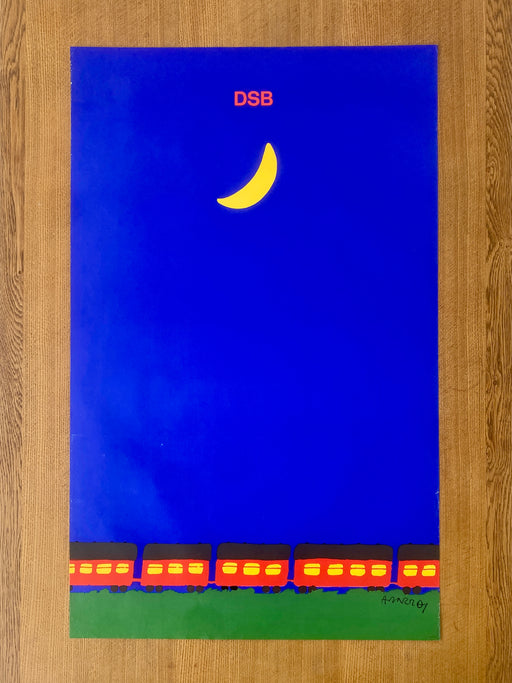Per Arnoldi 1975 DSB 'Night' Poster