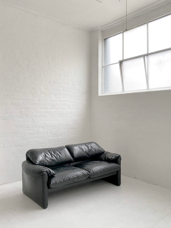 Vico Magistretti 'Maralunga' Leather Sofa