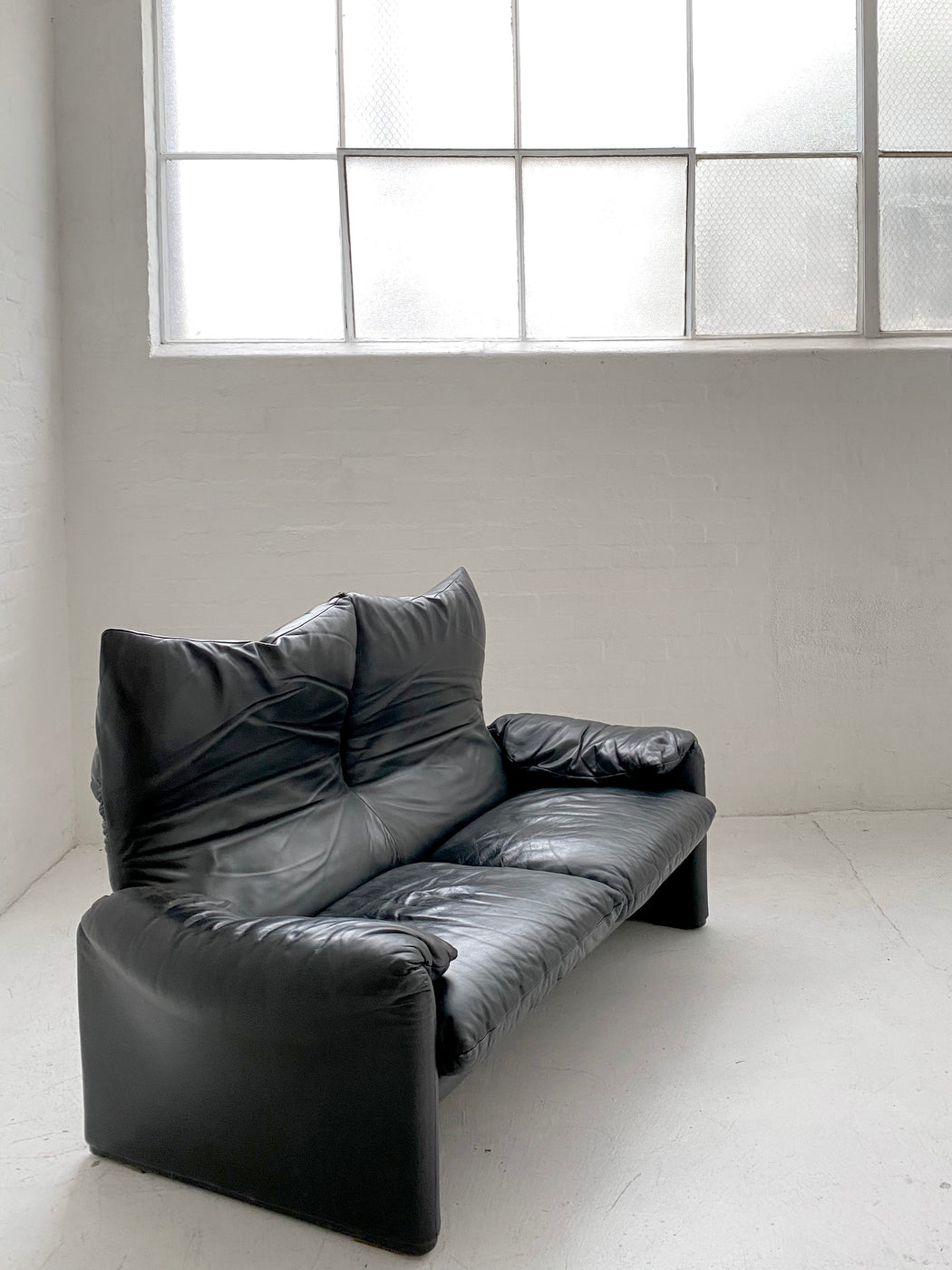 Vico Magistretti 'Maralunga' Leather Sofa
