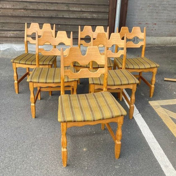 Set of Six Henning Kjærnulf 'Razorblade' Chair