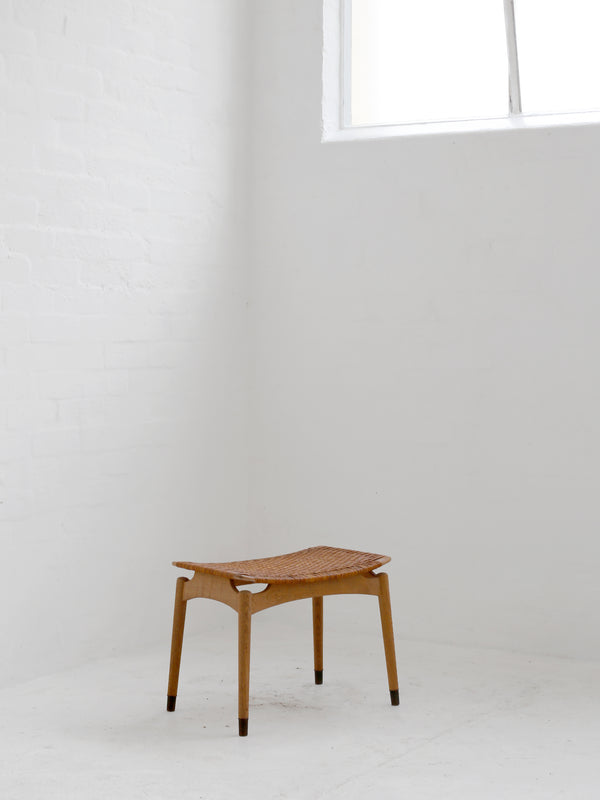Danish Oak & Cane Stool
