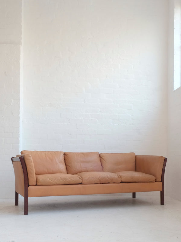 Stouby Tan Leather Sofa