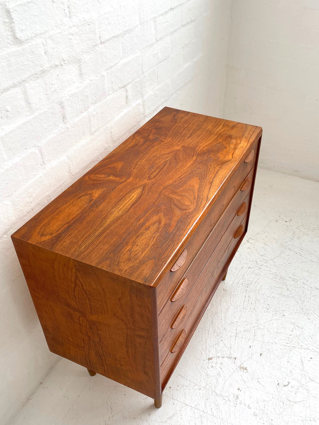 Low Danish Teak Chest of Drawers