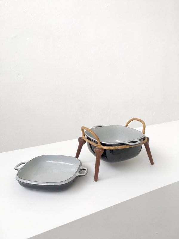 Jens Quistgaard 'Anker Line' Dish in Teak Stand