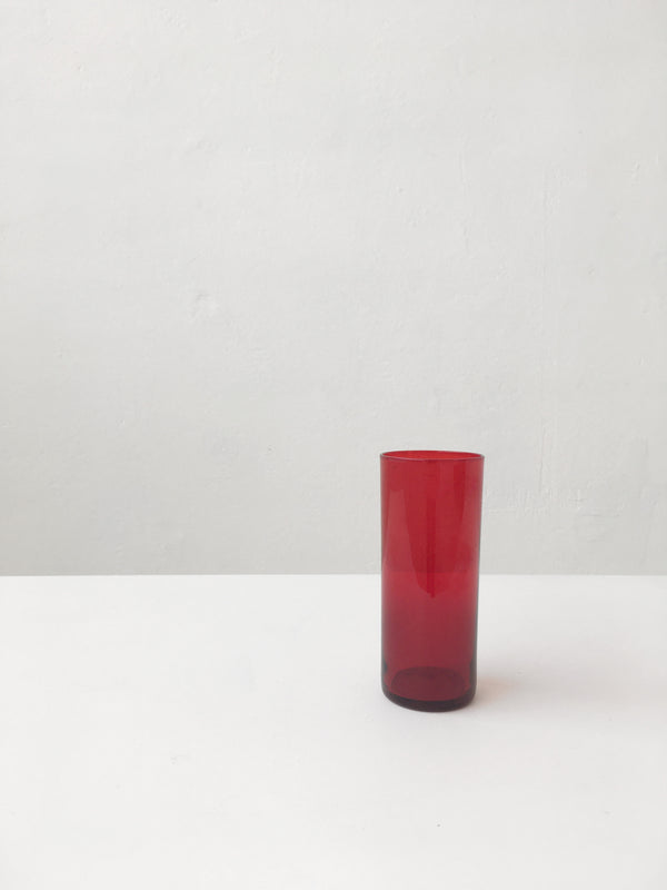 Vintage Red Glass Vase
